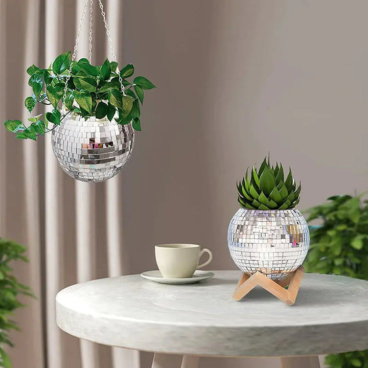 Disco Ball Flower Pot For Indoor Plants
